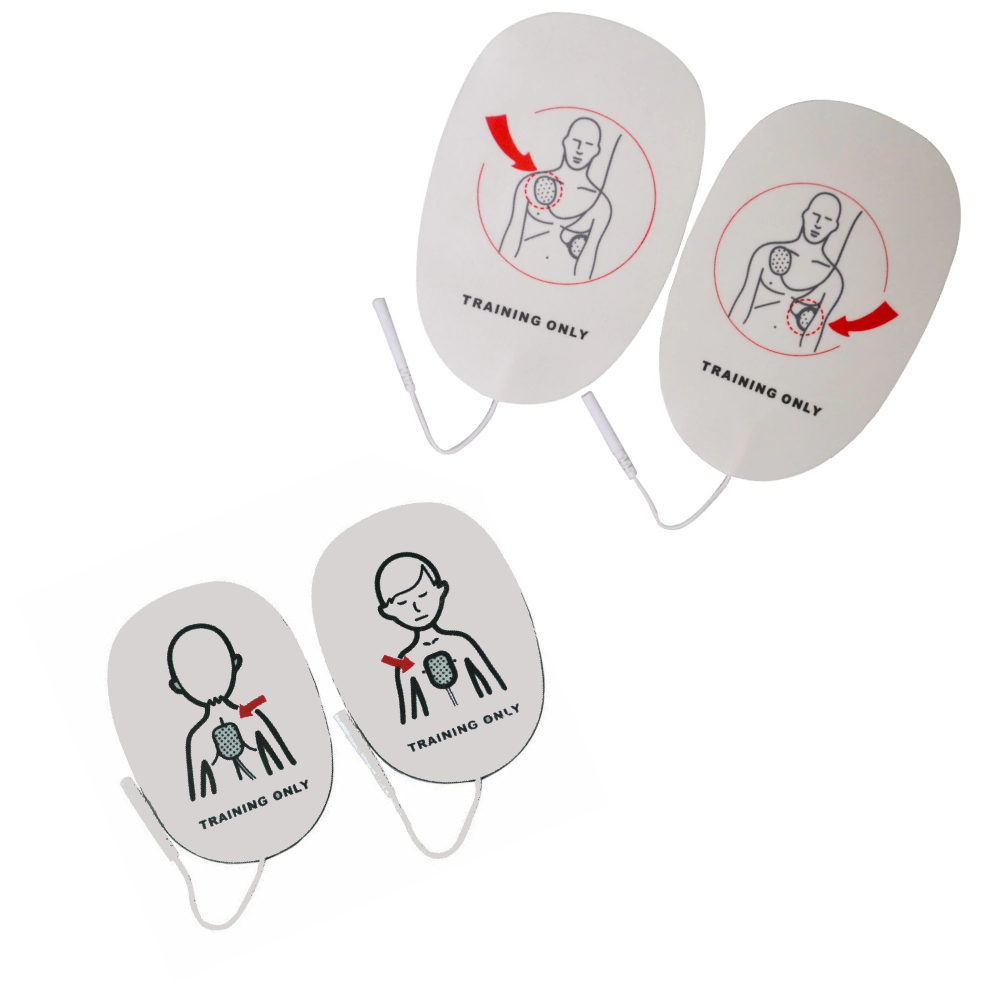 Our Hearthero® AED replacement training pads are available in both adult and paediatric sizes.