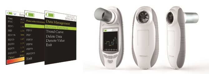 SPIROMETER SpirOx plus is a hand-held equipment for checking lung conditions