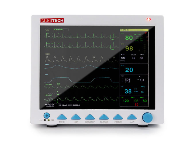 MD9000s patient monitor has a 12.1"color TFT screen.