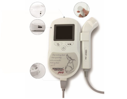 Doppler Fetal Sonotech pro, dispositivo portátil para detección de frecuencia feta