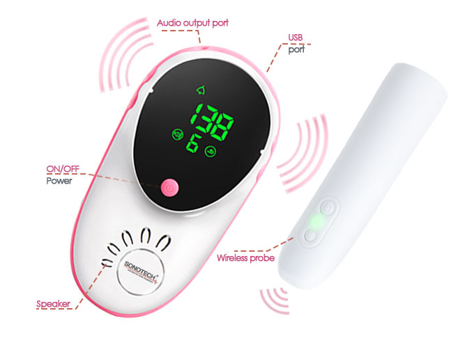 DOPPLER foetal fetascope base + sonde 2 Mhz